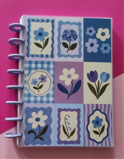 Cuaderno A5 Violet Blossom Sistema De Discos