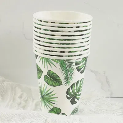 VASOS POLIPAPEL ''MONSTERA'' X10UN