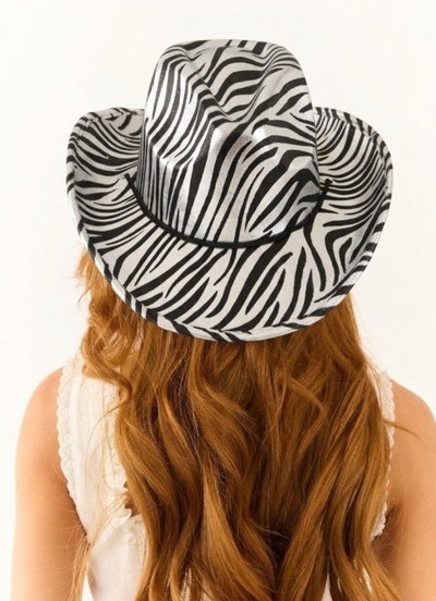Sombrero Cowboy Animal Print Cebra