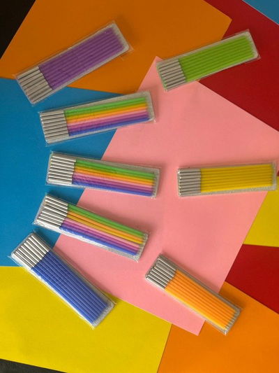 Velas Finitas pack x8u (color Pastel)