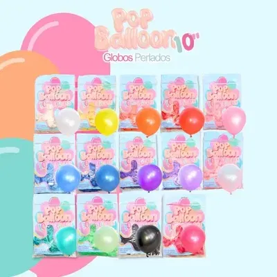 GLOBOS LATEX POP BALLOON PERLADO 10"