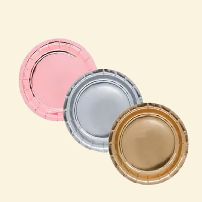 PLATO METALIZADO 9" X 10 UNIDADES