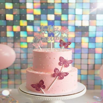Topper Mariposa ''Feliz Cumpleaños''