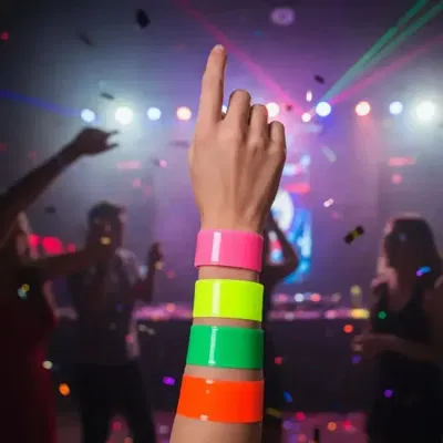 Pulseras Mágicas Fluor 4 Colores Cotillón Luz Uv Fiesta Surtido X20