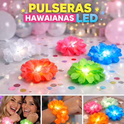 Pulsera ''Hawaiana'' led x6 un