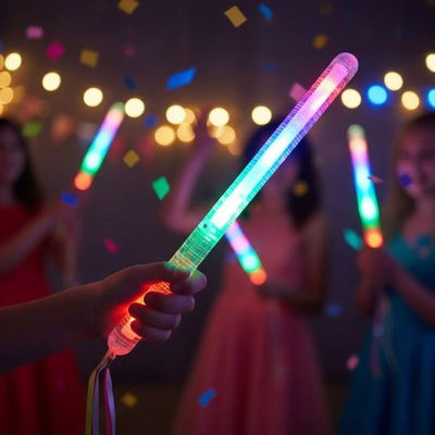 Varita Led Colgante 7 Secuencias De Luz 12un