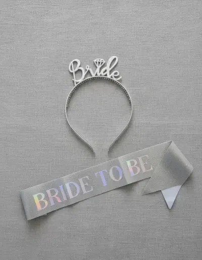 Vincha Bride To Be Novia + Banda Despedida De Soltera