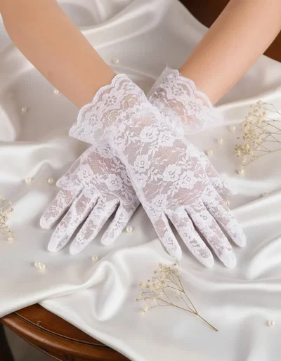GUANTES DE ENCAJE CORTOS X 1 