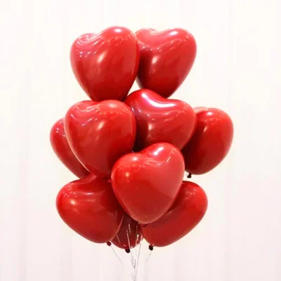GLOBO LÁTEX CORAZON 12" X10UN     