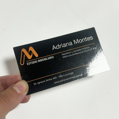 Tarjetas Personales Laminado Mate Brillo x100 unidades