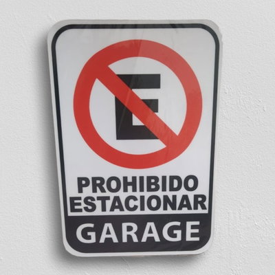 Cartel Prohibido Estacionar (28x41) Alto impacto