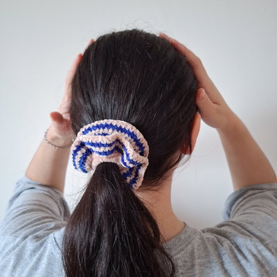 scrunchies terciopelo - rayadas