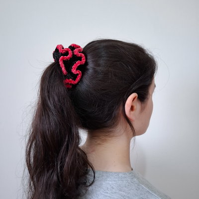 scrunchies terciopelo - con borde