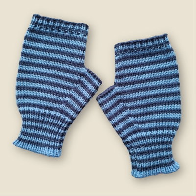 mitones rayados - aero y denim