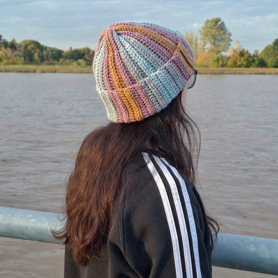 gorro tonos pastel