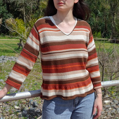blusa de hilo - terracota