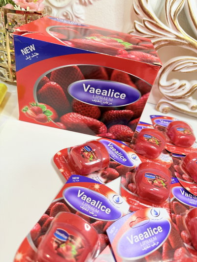 X CAJA 🍓 Vaselina Labial Vaealice – Frutilla