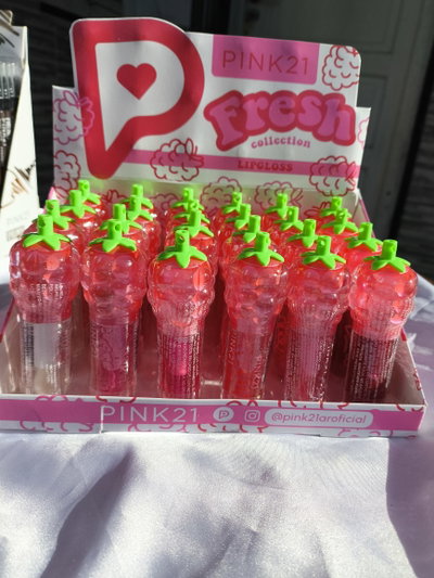 Caja cerrada lip Gloss frambuesa Pink21 