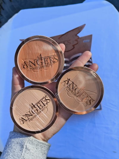 3 unidades polvo compacto 4 angels