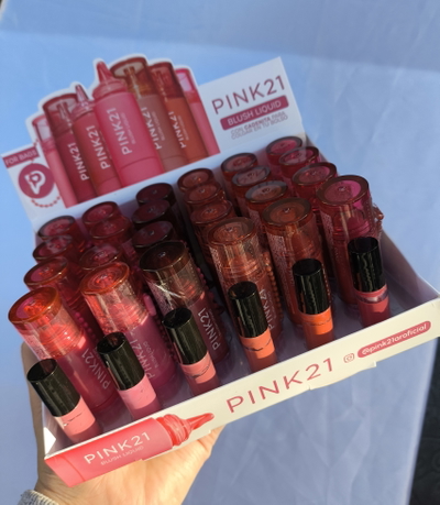 Caja cerrada rubor líquido 24unidades pink21