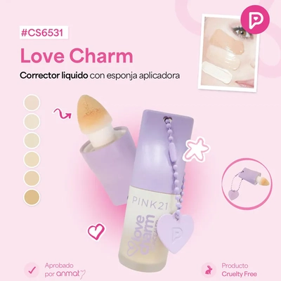 2 unidades corrector con charm pink21 