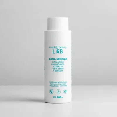 1 unidad agua micelar con ácido hialurónico 200 ml  Simple & Beauty