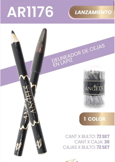 6 unidades delineador de cejas negro 4 angels 