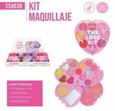 1 unidad paleta kit sombras, rubor, polvo compacto 