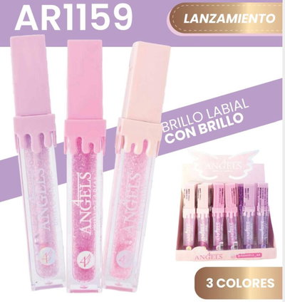 3 unidades brillo labial 4 angels