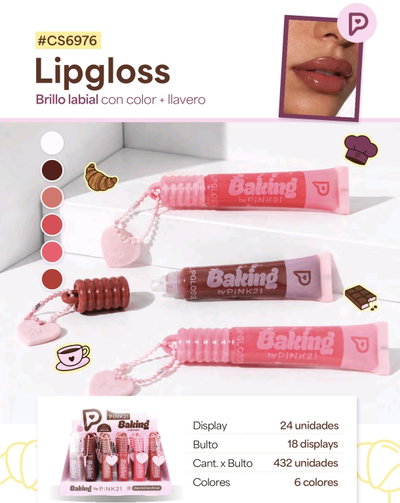 3 unidades gloss baking pink21