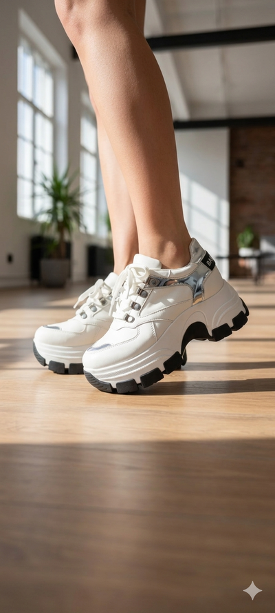 Zapatillas plataforma Mujer Ecocuero Suela Track