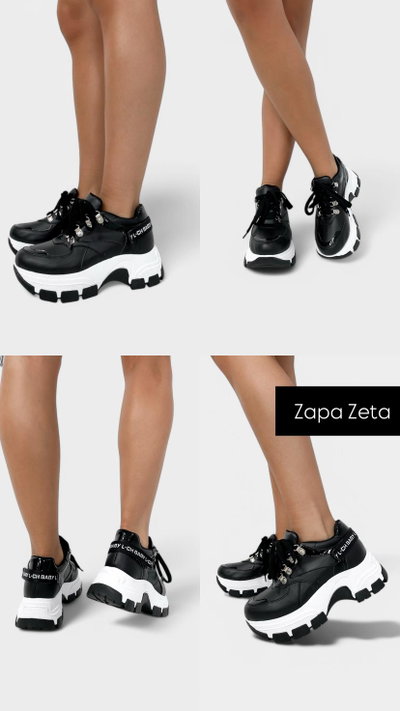 Zapatillas Plataforma Mujer Urbana Ecocuero Suela track