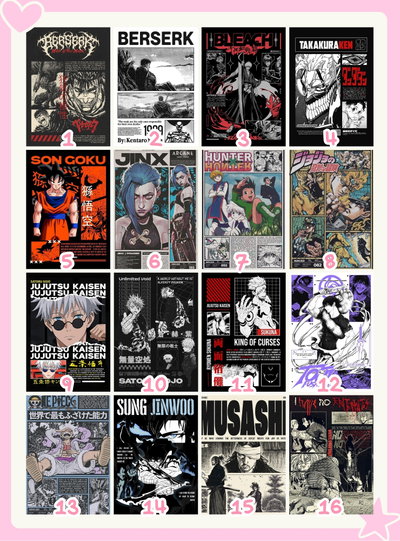 Posters mini Animes