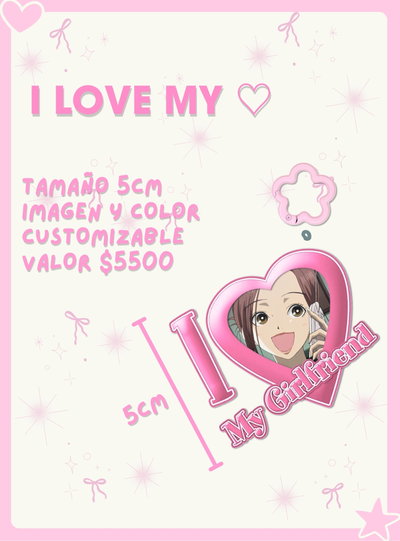 Llaveros personalizados I Love My