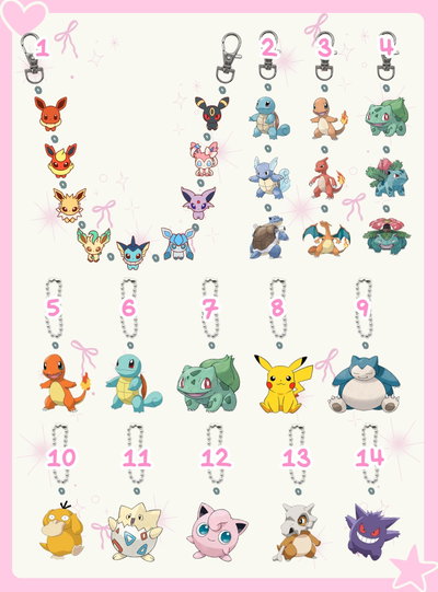 Preventa llaveros Pokemon