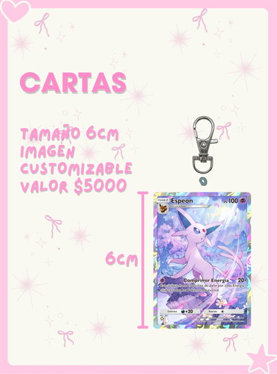 Llaveros personalizados cartas