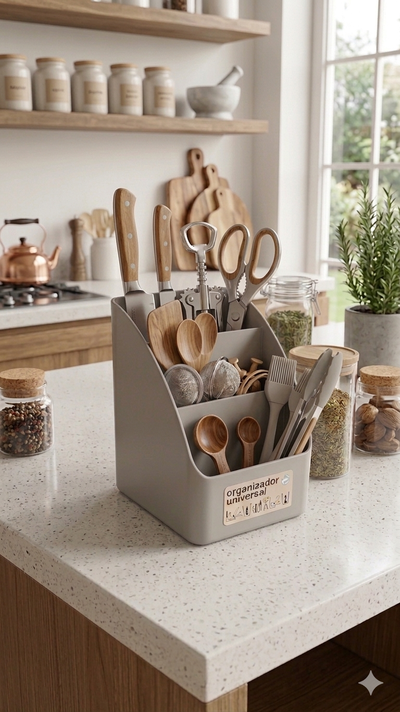 Organizador multiuso de bambú