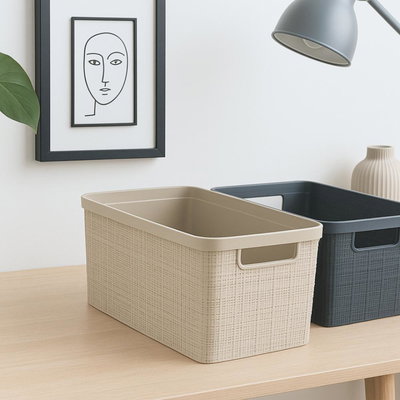 Canasto simil yute chico.