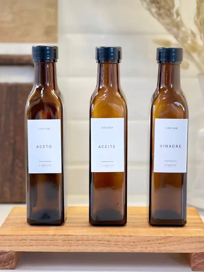 Botella de Aceite Y Vinagre 250 cc Linea Ambar 