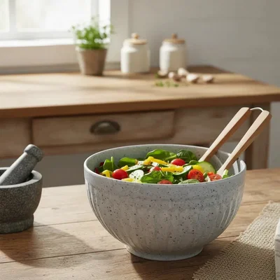 Ensaladera línea Roma simil granito 21 cm