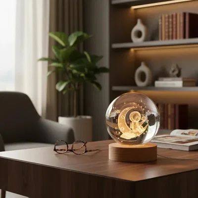 Lámpara de Cristal 3D 