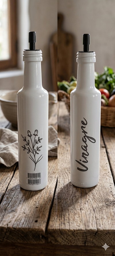 Botella de Vinagre de Vidrio