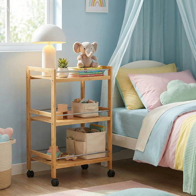 Carro de bambú 3 estantes