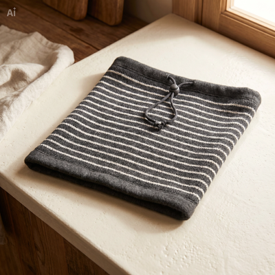 Cuello de lana con polar interior.