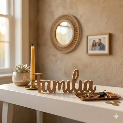 Palabra Decorativa Madera De Apoyo FAMILIA
