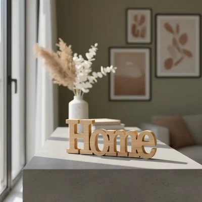 Palabra Decorativa Madera De Apoyo HOME