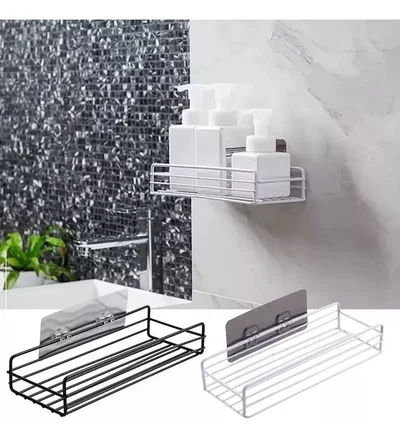 Organizador Autoadhesivo Estante Multiuso Baño Cocina Hierro Negro