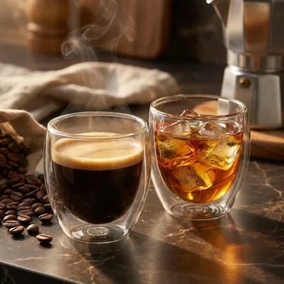Taza/Vaso doble vidrio 200 cc