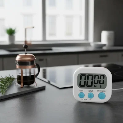 Temporizador De Cocina Timer Digital con Iman Blanco