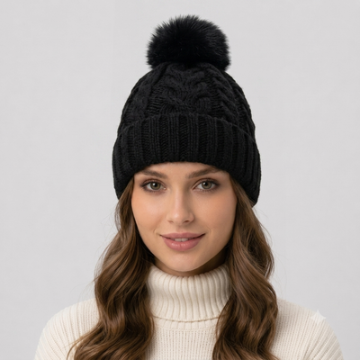 Gorro de lana negro